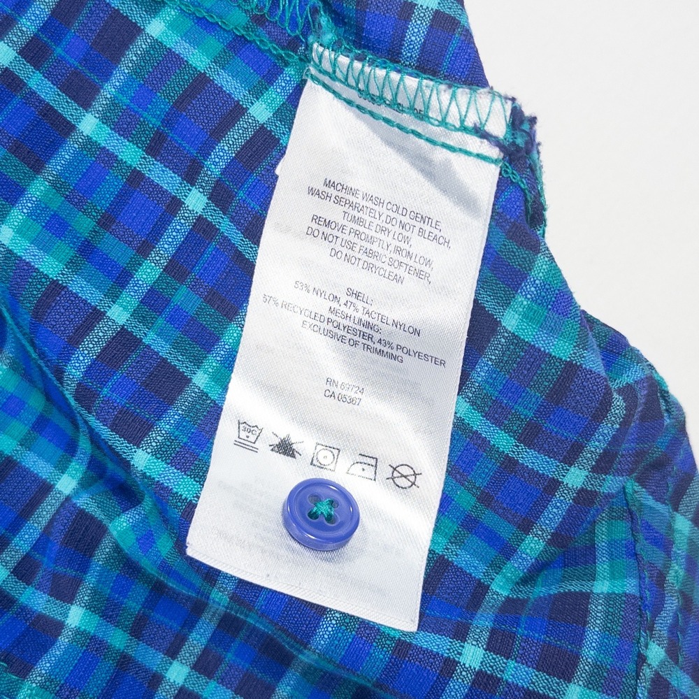 Columbia Omni Shade Plaid Vent Womens Long Sleeve Blue Green M Gorpcore Outdoor - Picture 11 of 16